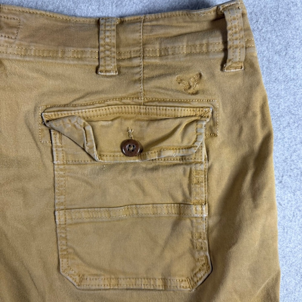 American Eagle Cargo Shorts Mens 38 Tan Extreme Flex Khaki Hiking Y2K Style - Picture 10 of 14